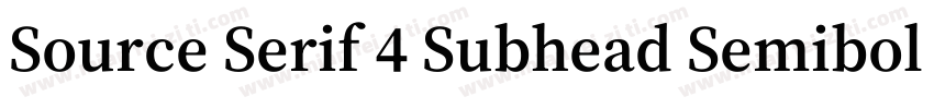 Source Serif 4 Subhead Semibold字体转换